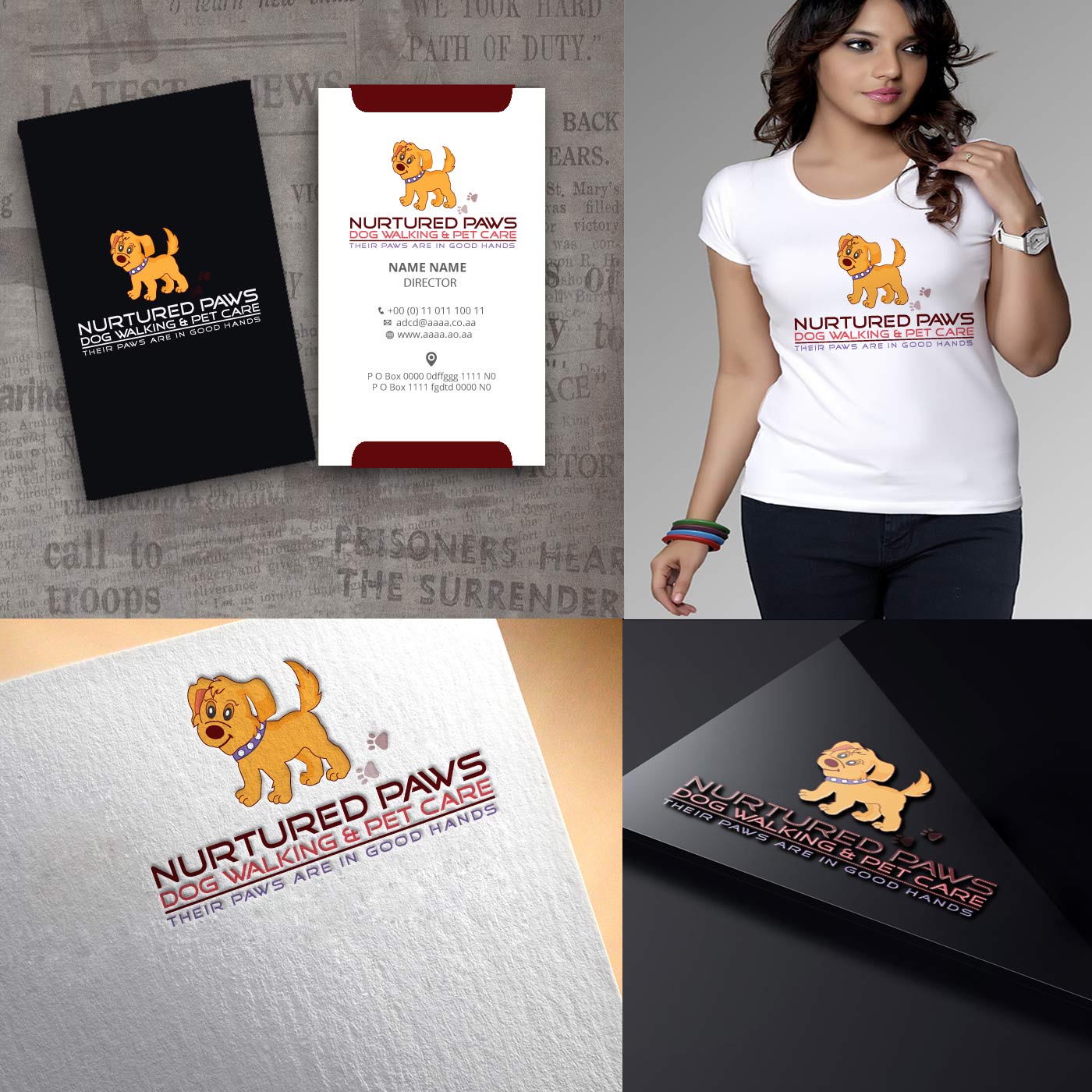 Logo Design by zebronicgraphic for Nurtured Paws Dog Walking & Pet Care | Design #13679165