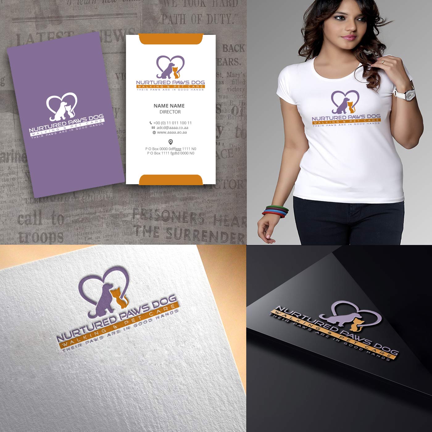 Logo-Design von zebronicgraphic für Nurtured Paws Dog Walking & Pet Care | Design #13679170