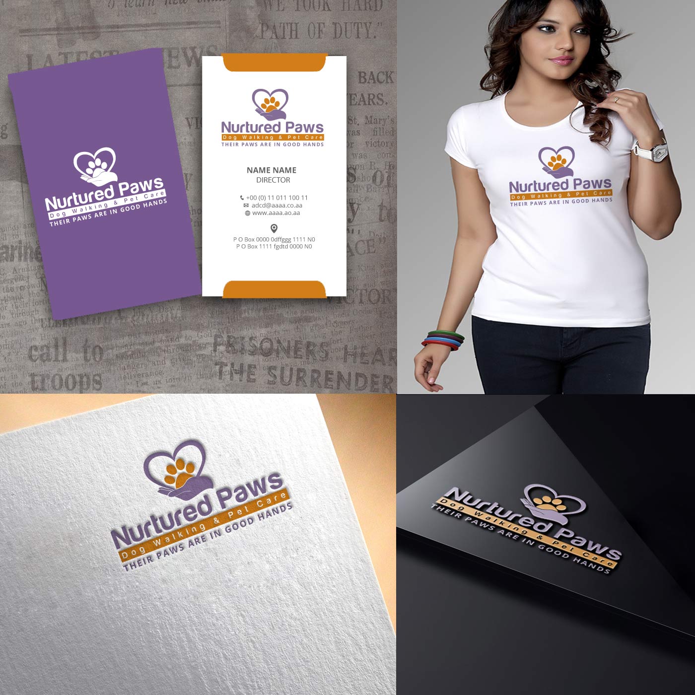 Logo Design by zebronicgraphic for Nurtured Paws Dog Walking & Pet Care | Design #13735800
