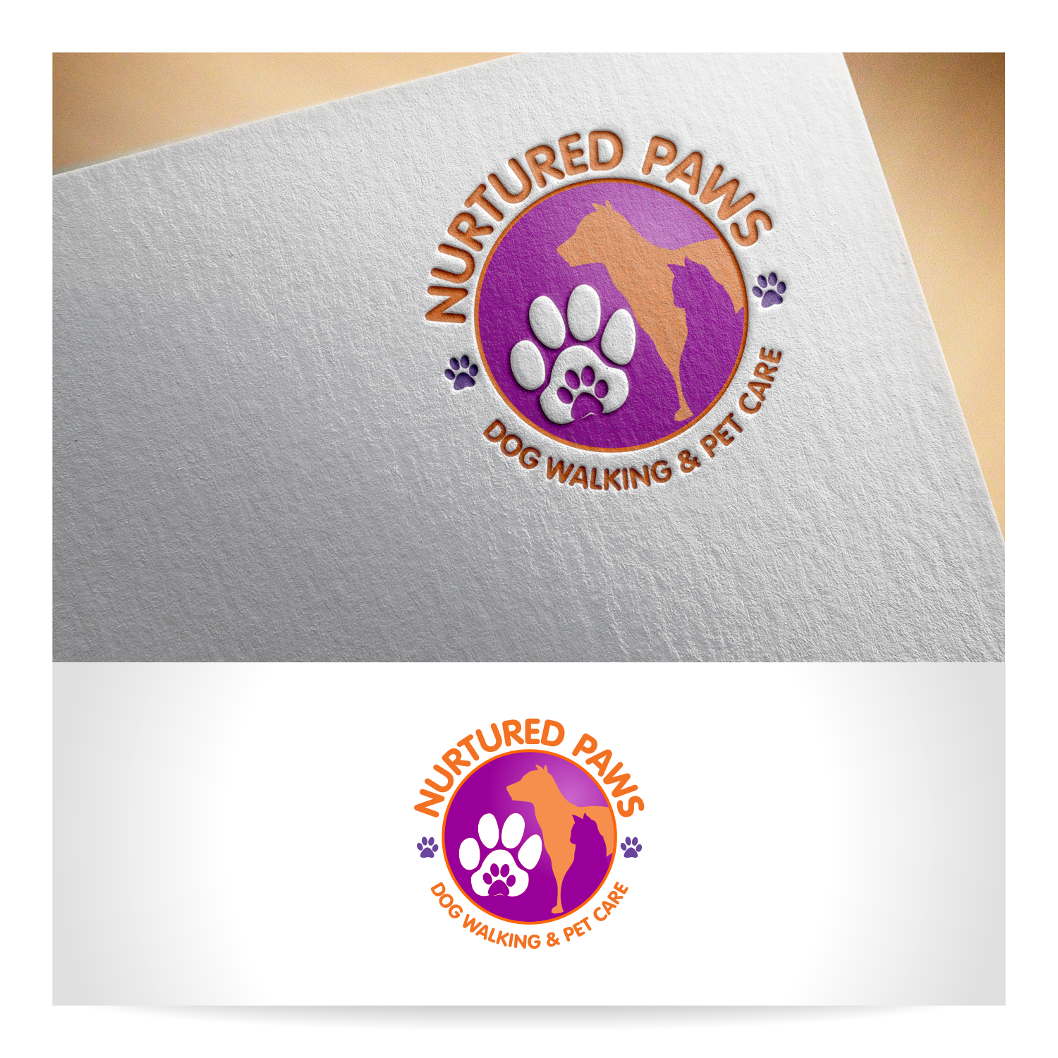 Logo Design by mtd.1977pepper for Nurtured Paws Dog Walking & Pet Care | Design #13654083