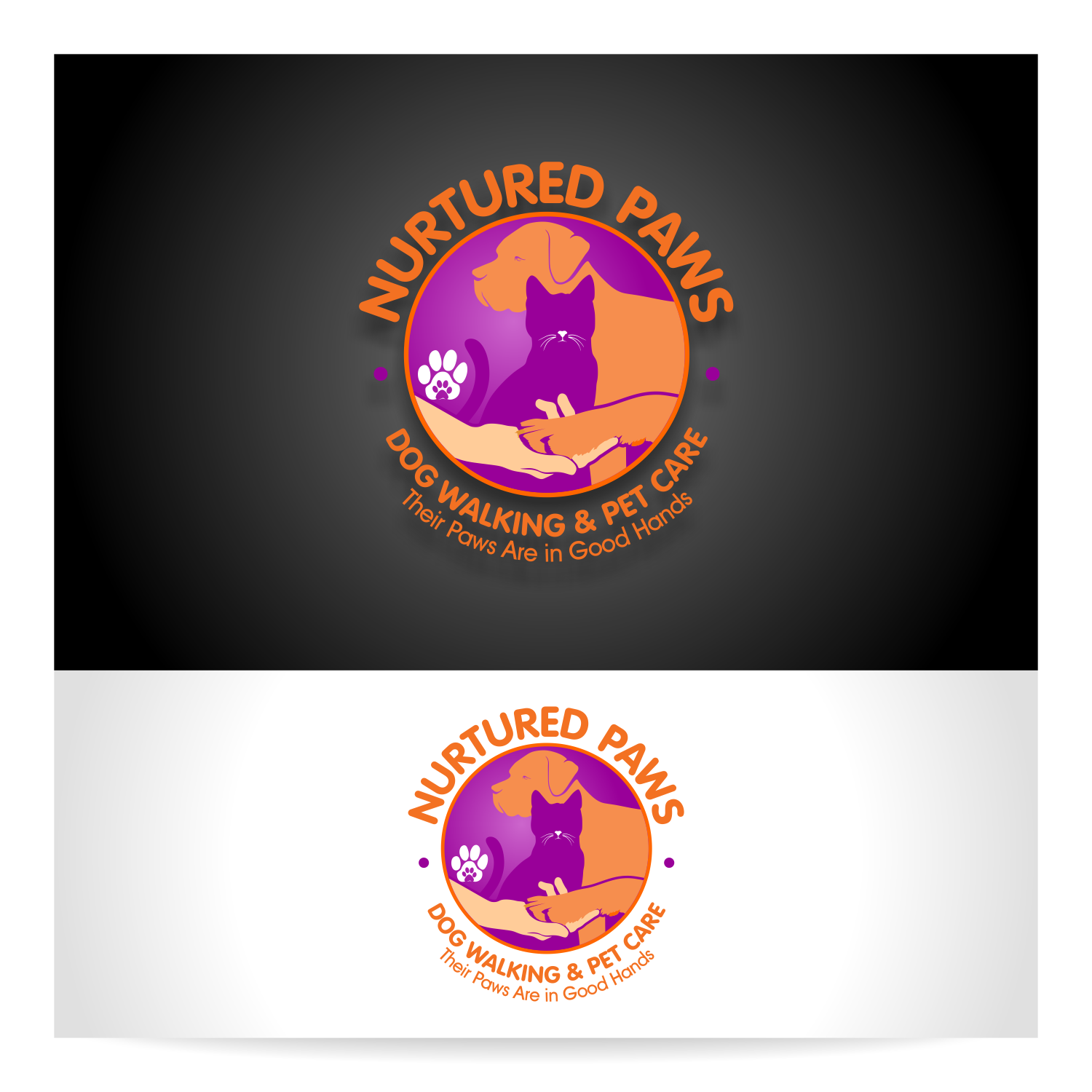 Logo Design by mtd.1977pepper for Nurtured Paws Dog Walking & Pet Care | Design #13715257