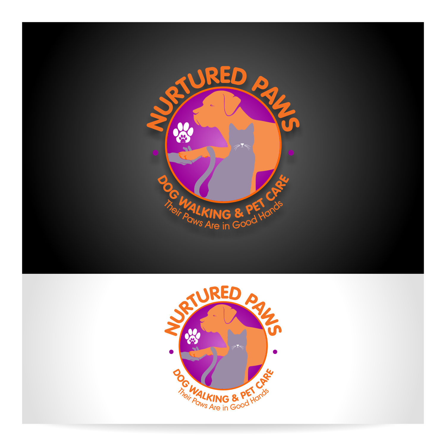 Logo Design by mtd.1977pepper for Nurtured Paws Dog Walking & Pet Care | Design #13715265