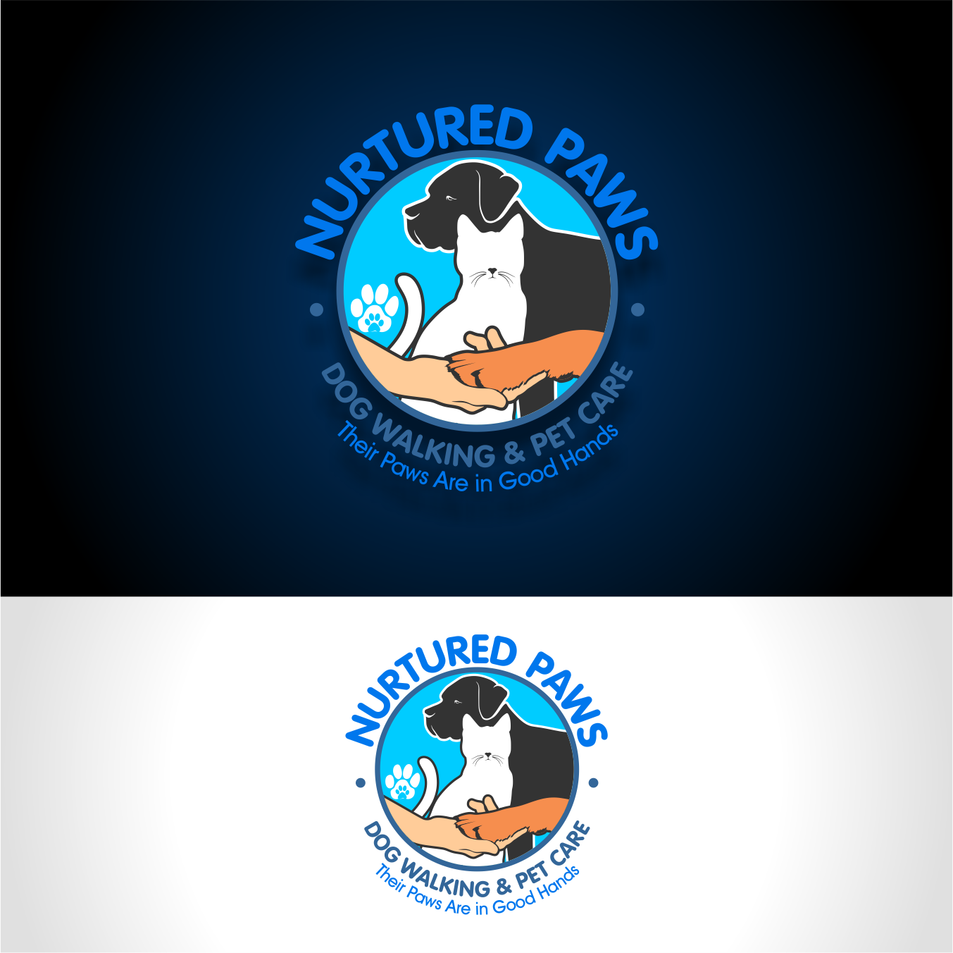 Logo Design by mtd.1977pepper for Nurtured Paws Dog Walking & Pet Care | Design #13715383