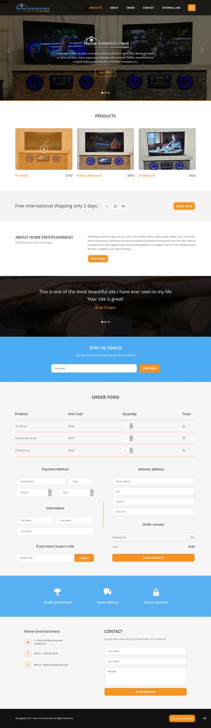 Web Design by pb for Home Entertainment Concepts  | Design #13653453