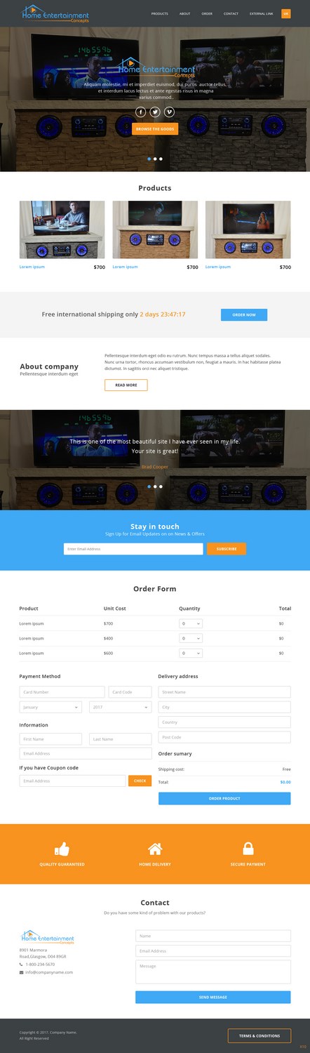Web Design by pb for Home Entertainment Concepts  | Design #13653454