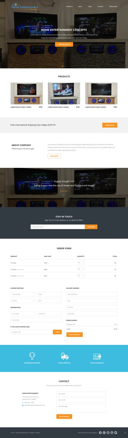 Web Design by pb for Home Entertainment Concepts  | Design #13653456