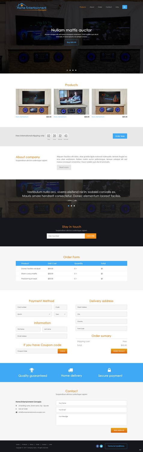 Web Design by pb for Home Entertainment Concepts  | Design #13653459