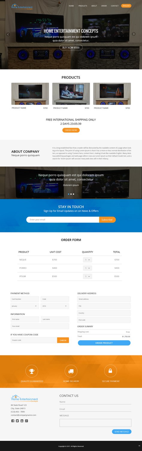 Web Design by pb for Home Entertainment Concepts  | Design #13665706
