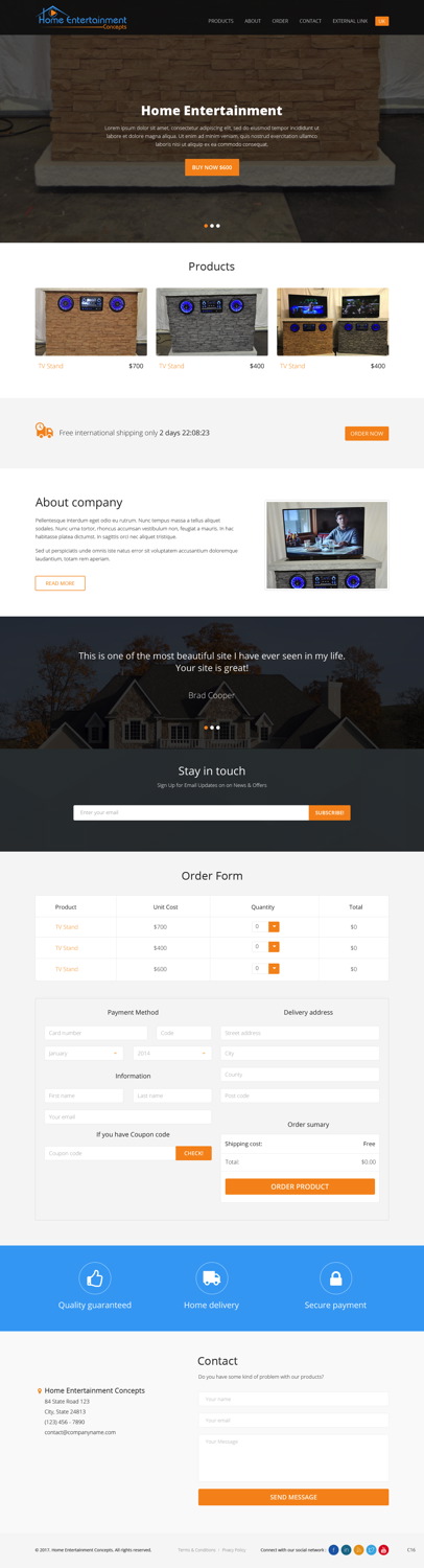 Web Design by pb for Home Entertainment Concepts  | Design #13667955
