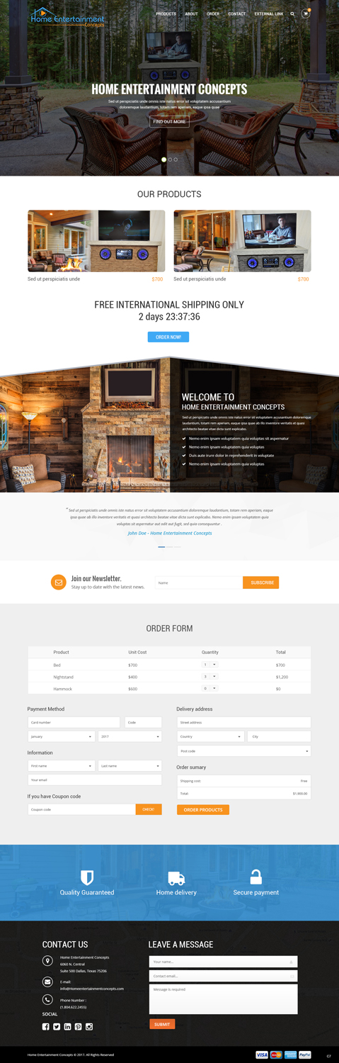 Web Design by pb for Home Entertainment Concepts  | Design #13710300