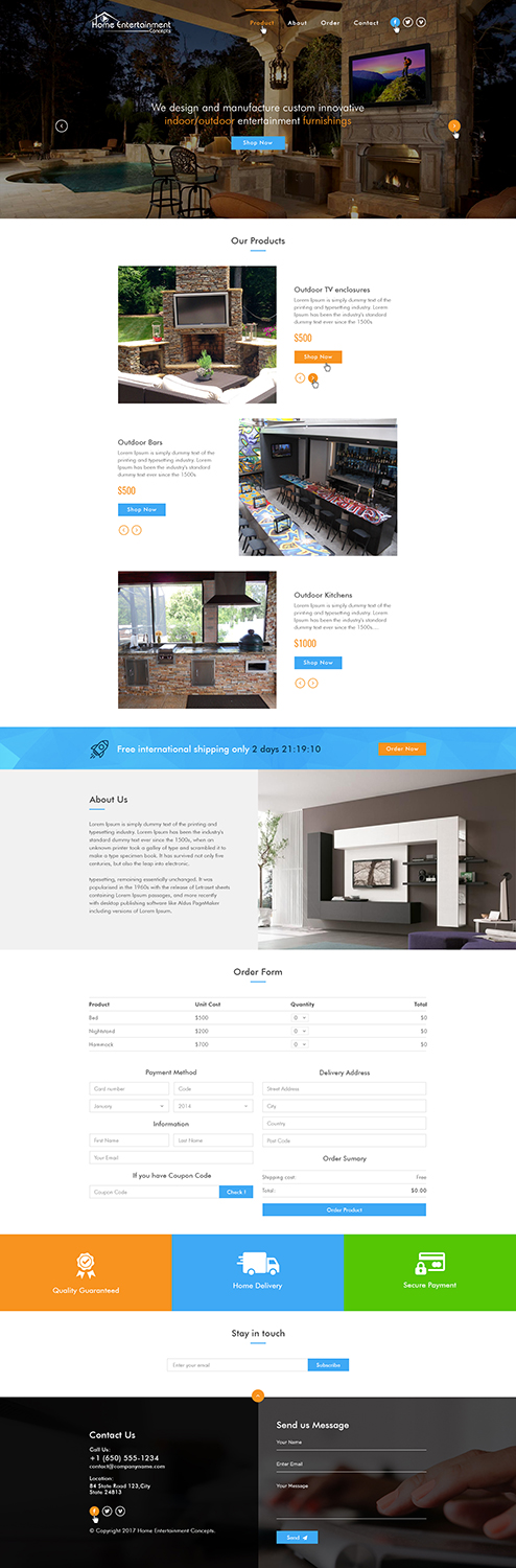 Web Design by Ved Web Services for Home Entertainment Concepts  | Design #13717919