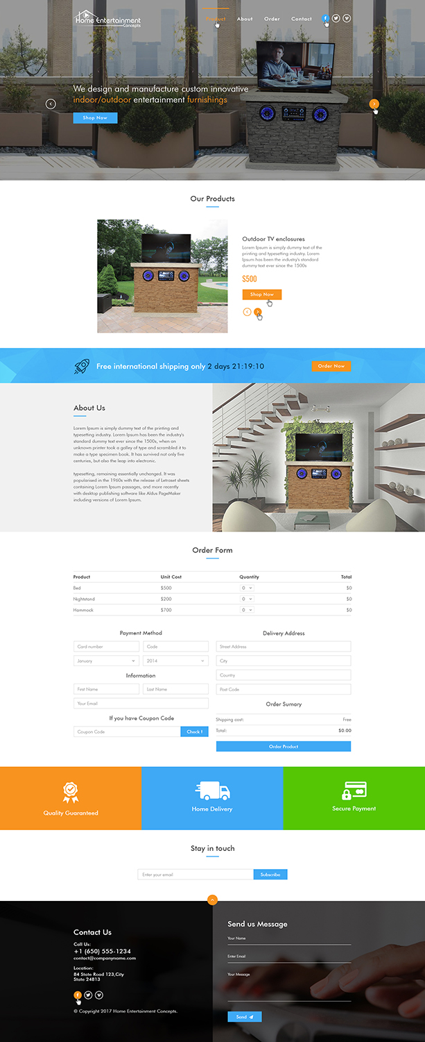Web Design by Ved Web Services for Home Entertainment Concepts  | Design #13733163