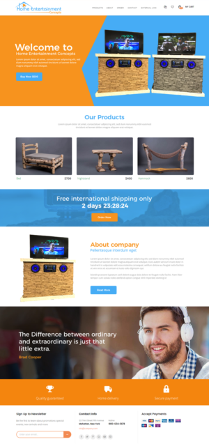 Web Design by Ayesha Khan for Home Entertainment Concepts  | Design #13752659