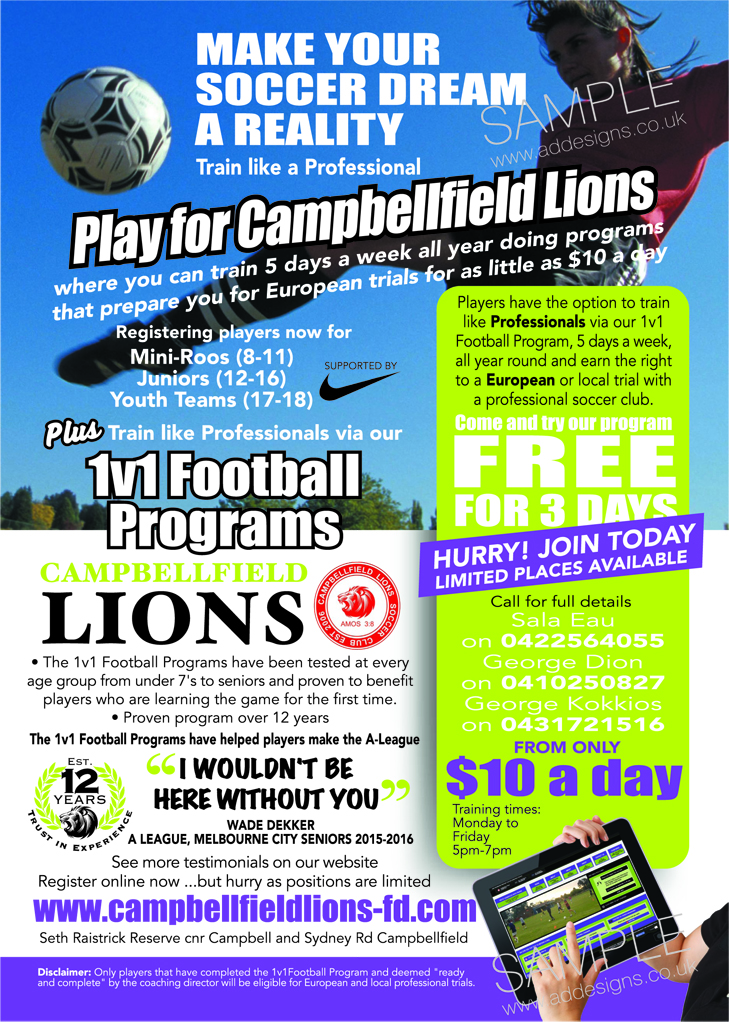 professional modern club flyer design for 1v1 football programs professional soccer flyer