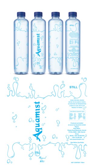 Aquamist Mineral Water Glass Bottle