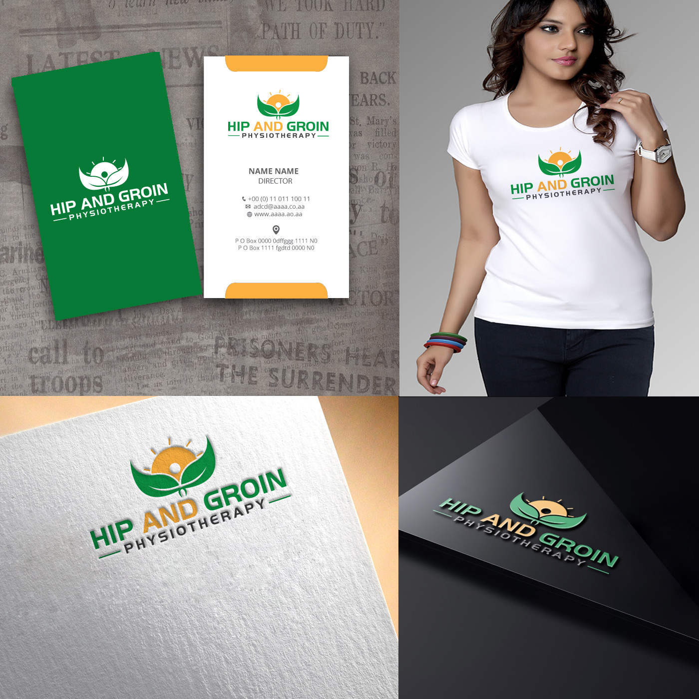 Modern Upmarket Physical Therapy Logo Design For Hip And Groin