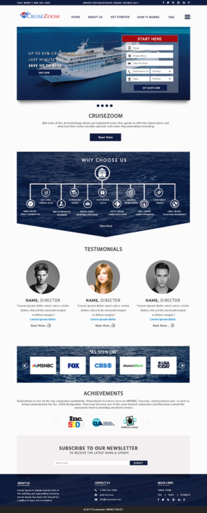 Website Design for CruiseZooom.com - Money Guaranteed! | Web Design by bdesigner9