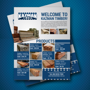 Flyer Design by uk for Kazman Timber | Design: #13666920
