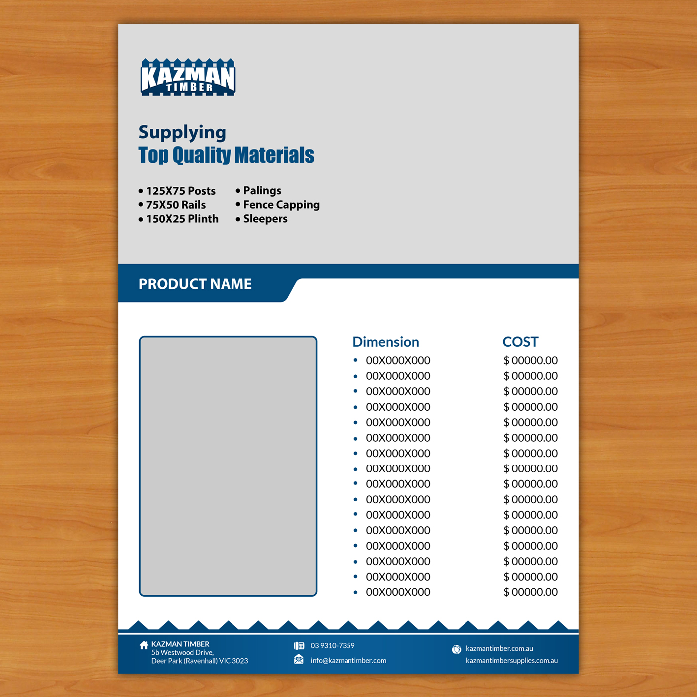 Flyer Design by debdesign for Kazman Timber | Design #13675054