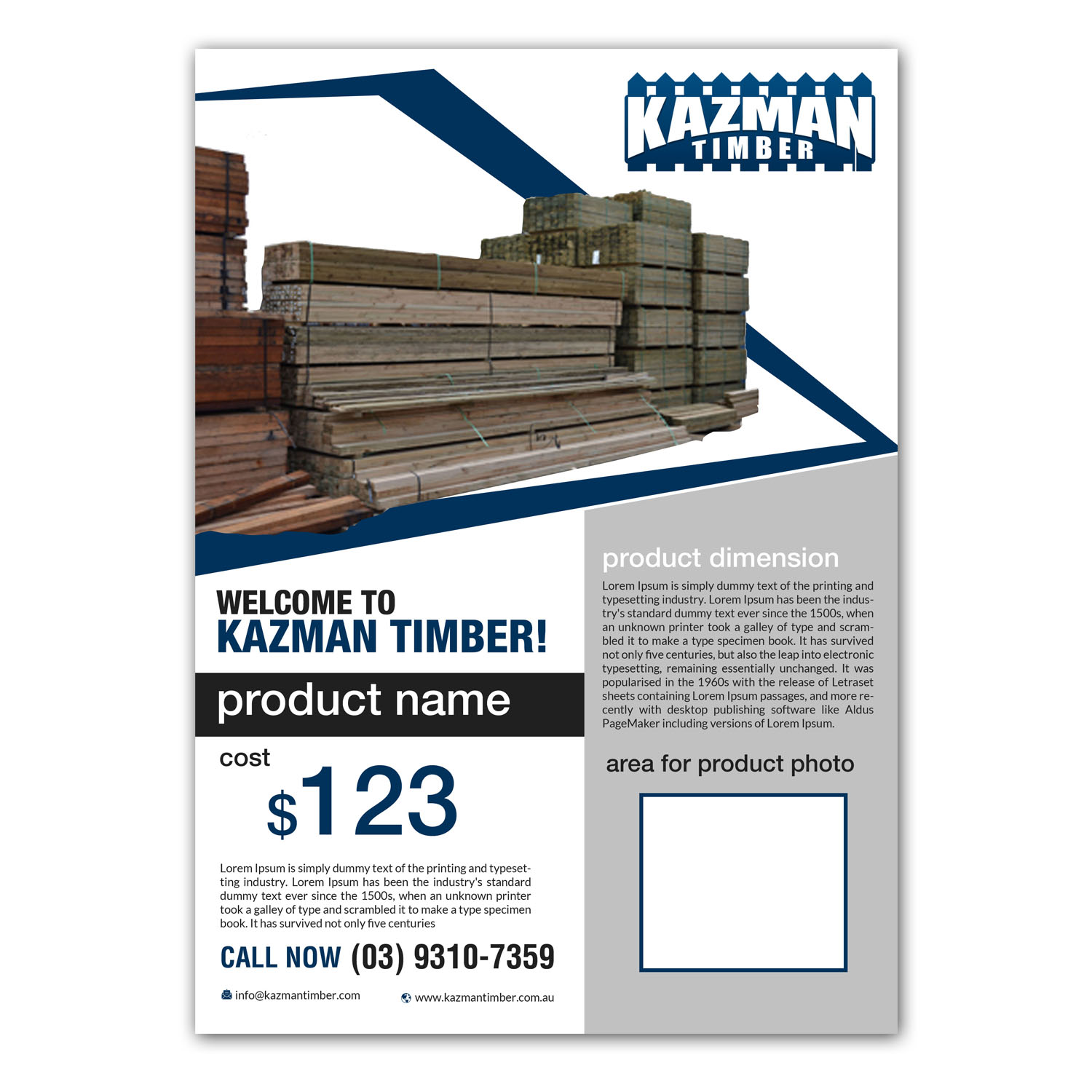Design de Flyer par creative.bugs pour Kazman Timber | Design #13664657