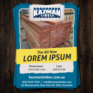 Flyer Design by Creative Chamber for Kazman Timber | Design: #13677151