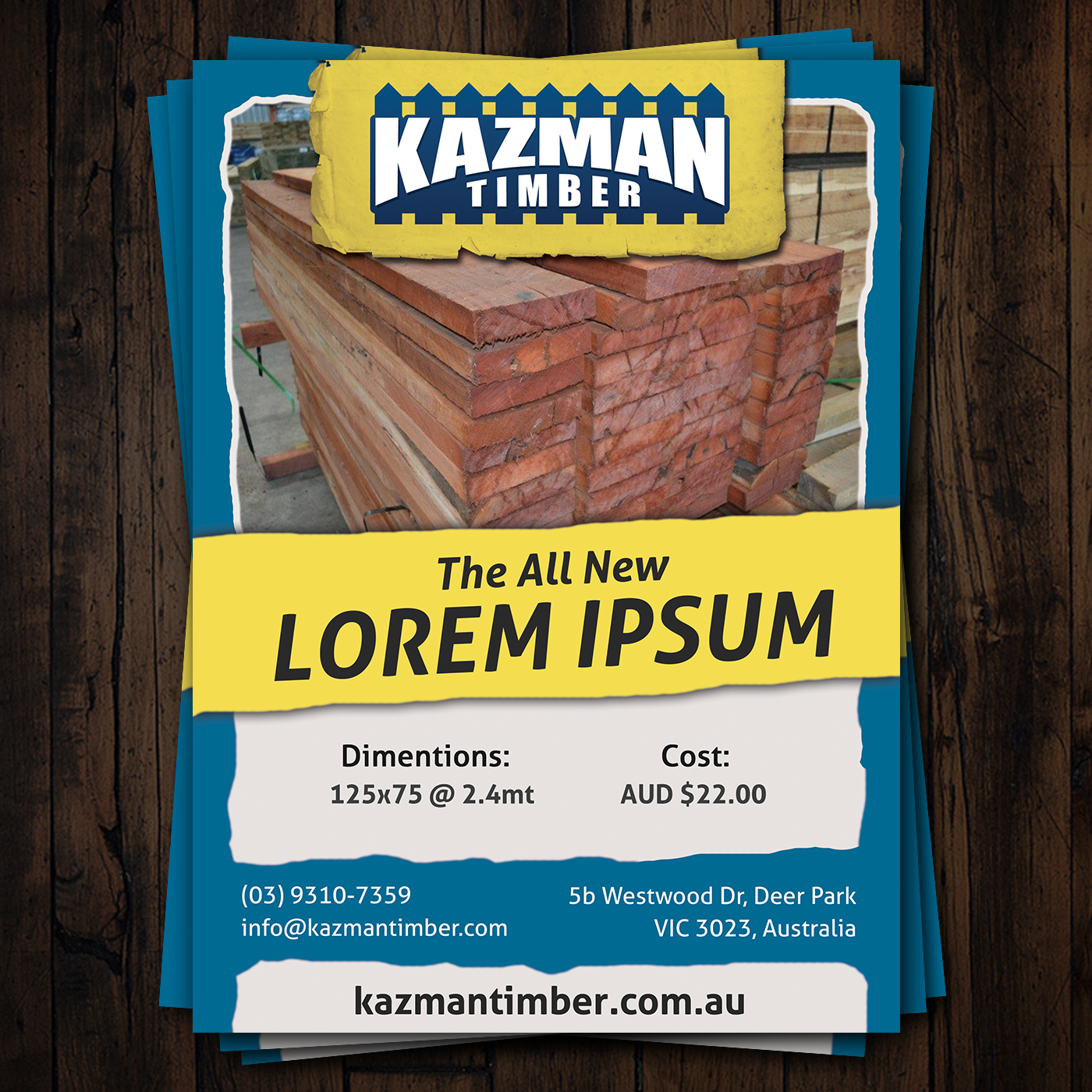 Flyer-Design von Creative Chamber für Kazman Timber | Design #13680375