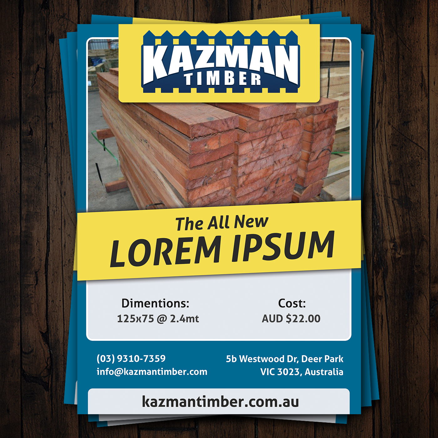 Flyer Design by Creative Chamber for Kazman Timber | Design #13680382
