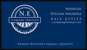 Business Card Design by Tanya for N.E cleaning services | Design: #2484918