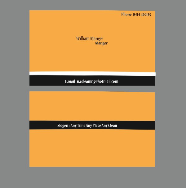 Business Card Design by talha for N.E cleaning services | Design #2488796