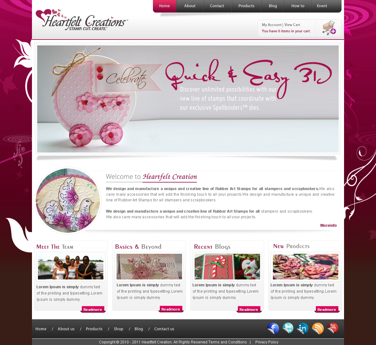 Web Design par webxvision pour Heartfelt Creations | Design #545455