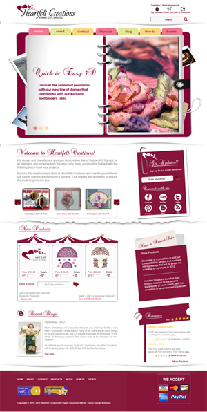 Web Design by Desire Design Solutions for Heartfelt Creations | Design: #545234