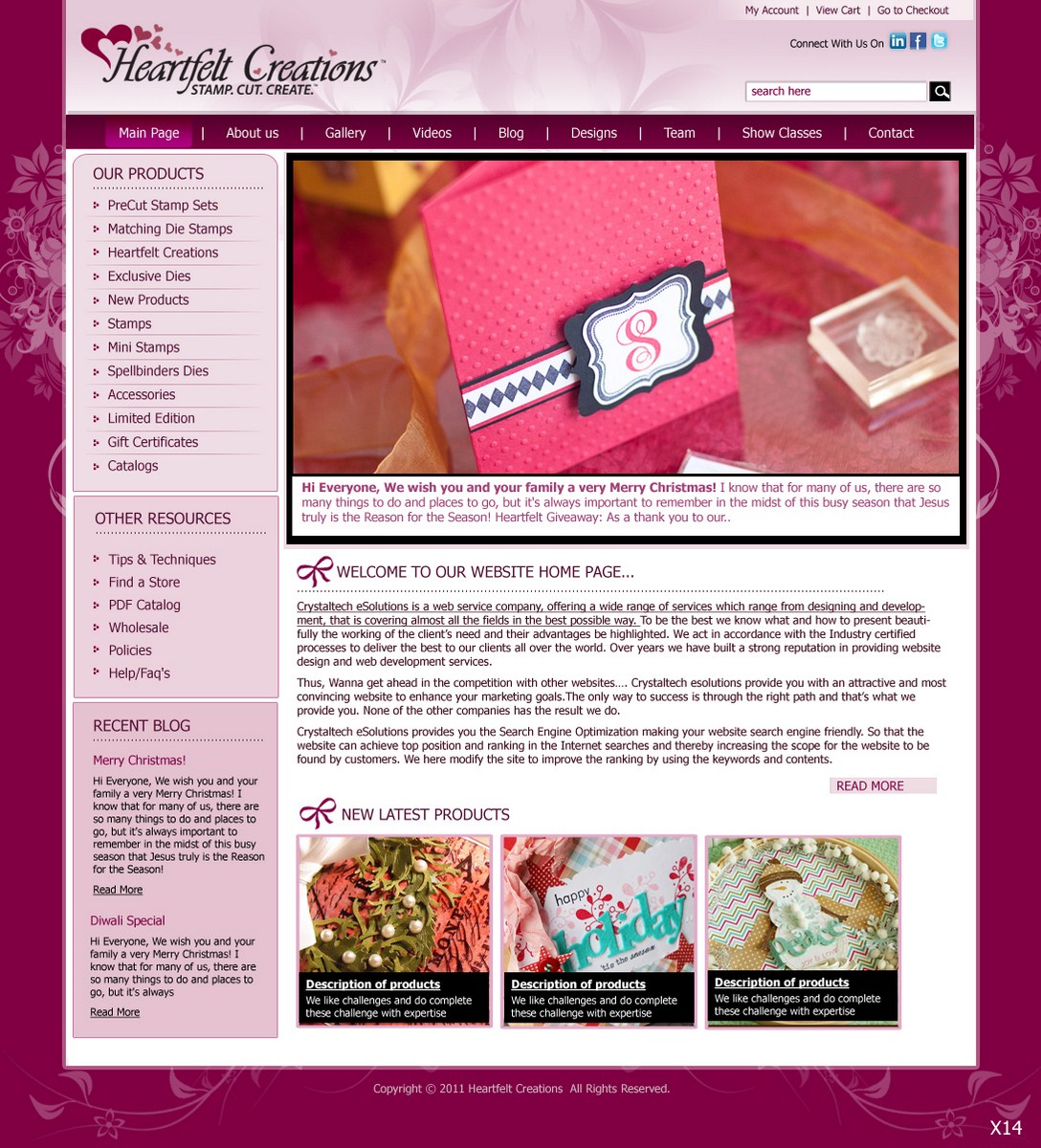 Web Design by pb for Heartfelt Creations | Design #542023