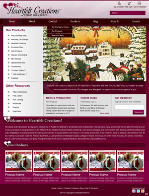 Web Design by pb for Heartfelt Creations | Design: #543315