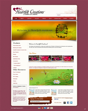 Web Design by pb for Heartfelt Creations | Design: #543316