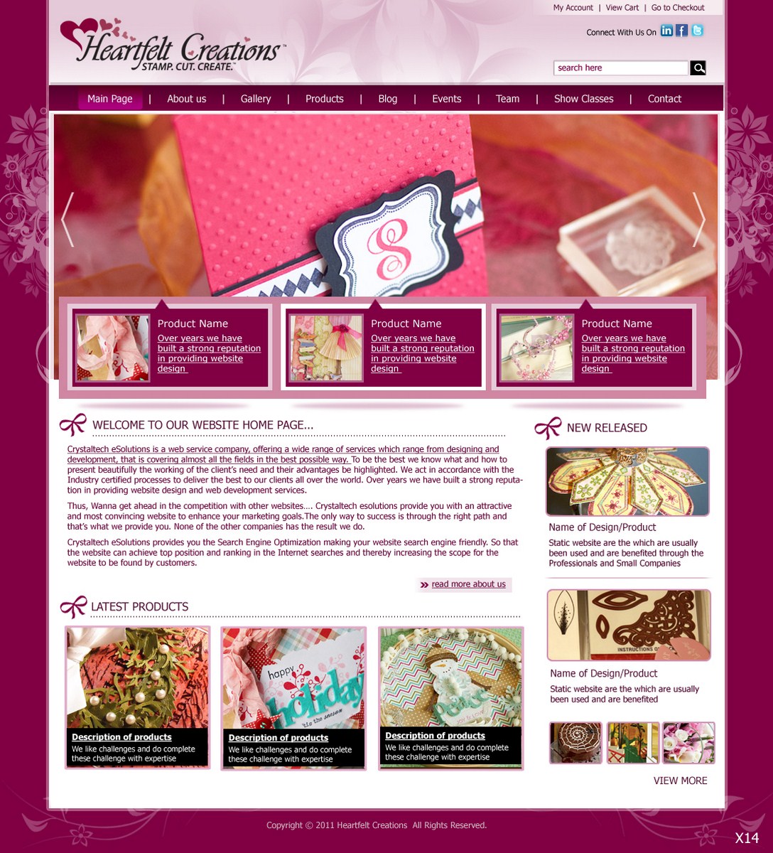 Web Design by pb for Heartfelt Creations | Design #544283
