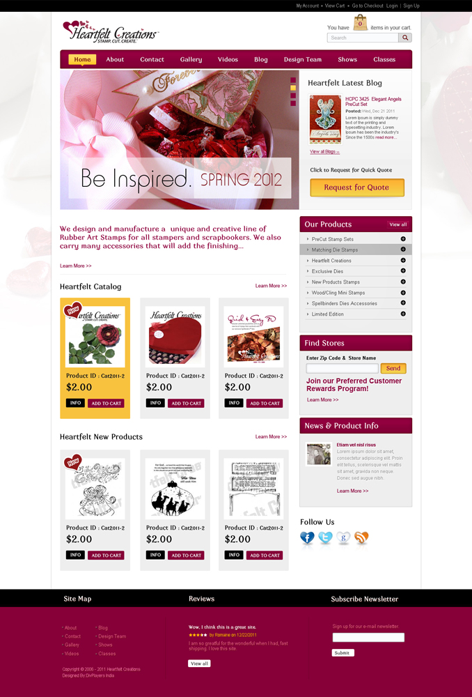 Web Design par the-lion-king pour Heartfelt Creations | Design #545661