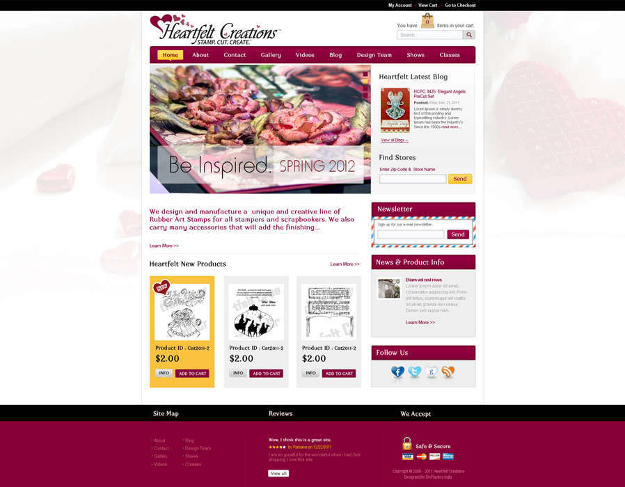 Web Design by the-lion-king for Heartfelt Creations | Design #546836