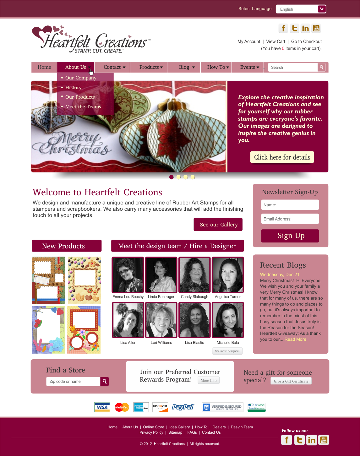 Web Design par CreativeIyke pour Heartfelt Creations | Design #543741