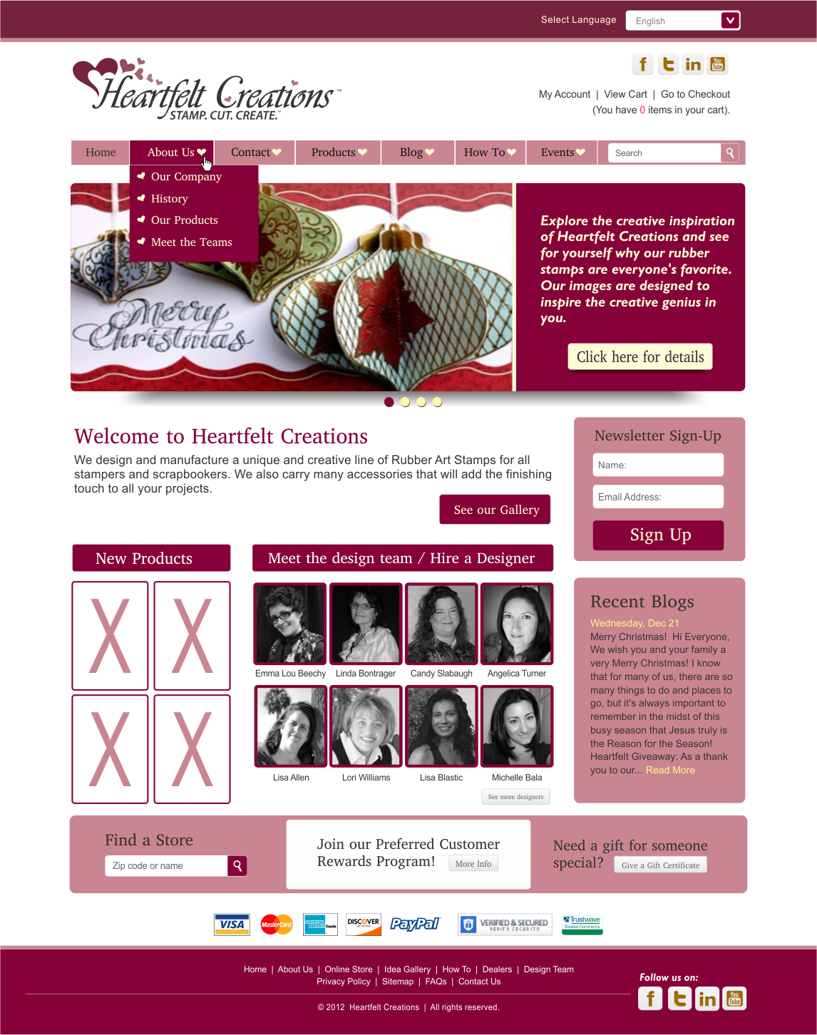Web Design par CreativeIyke pour Heartfelt Creations | Design #544521
