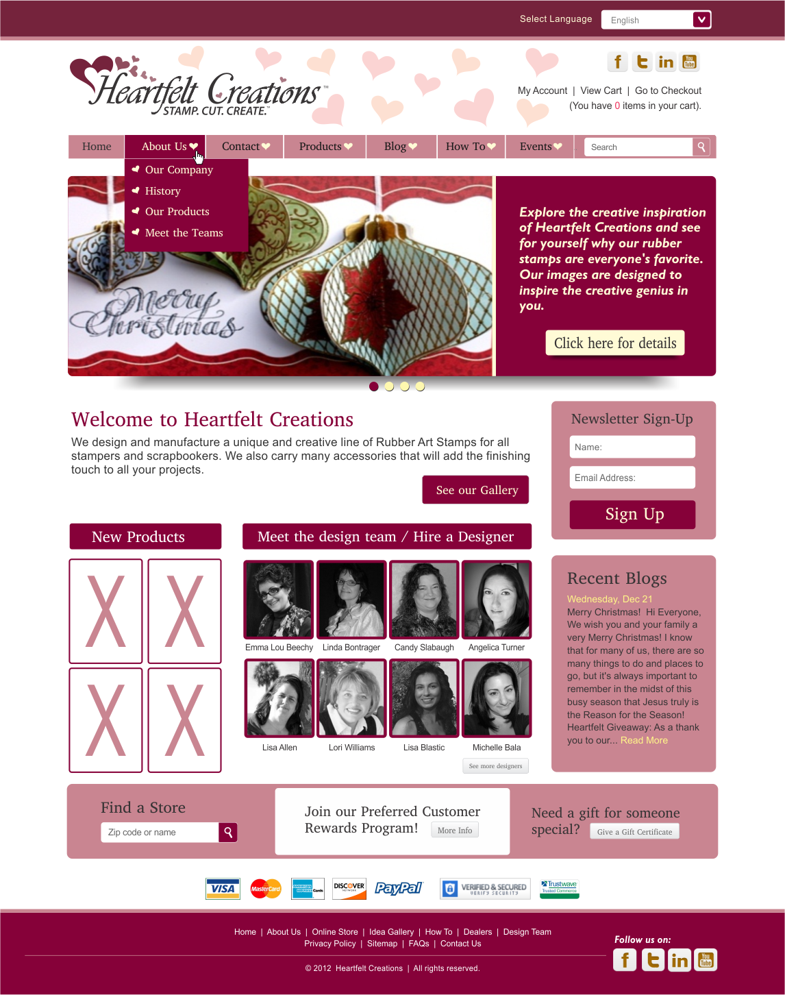 Web Design by CreativeIyke for Heartfelt Creations | Design #544523