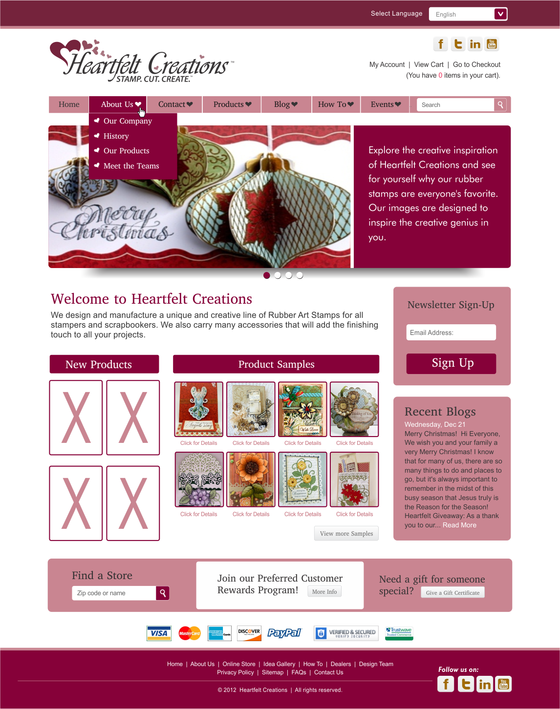 Diseño Web por CreativeIyke para Heartfelt Creations | Diseño #544937