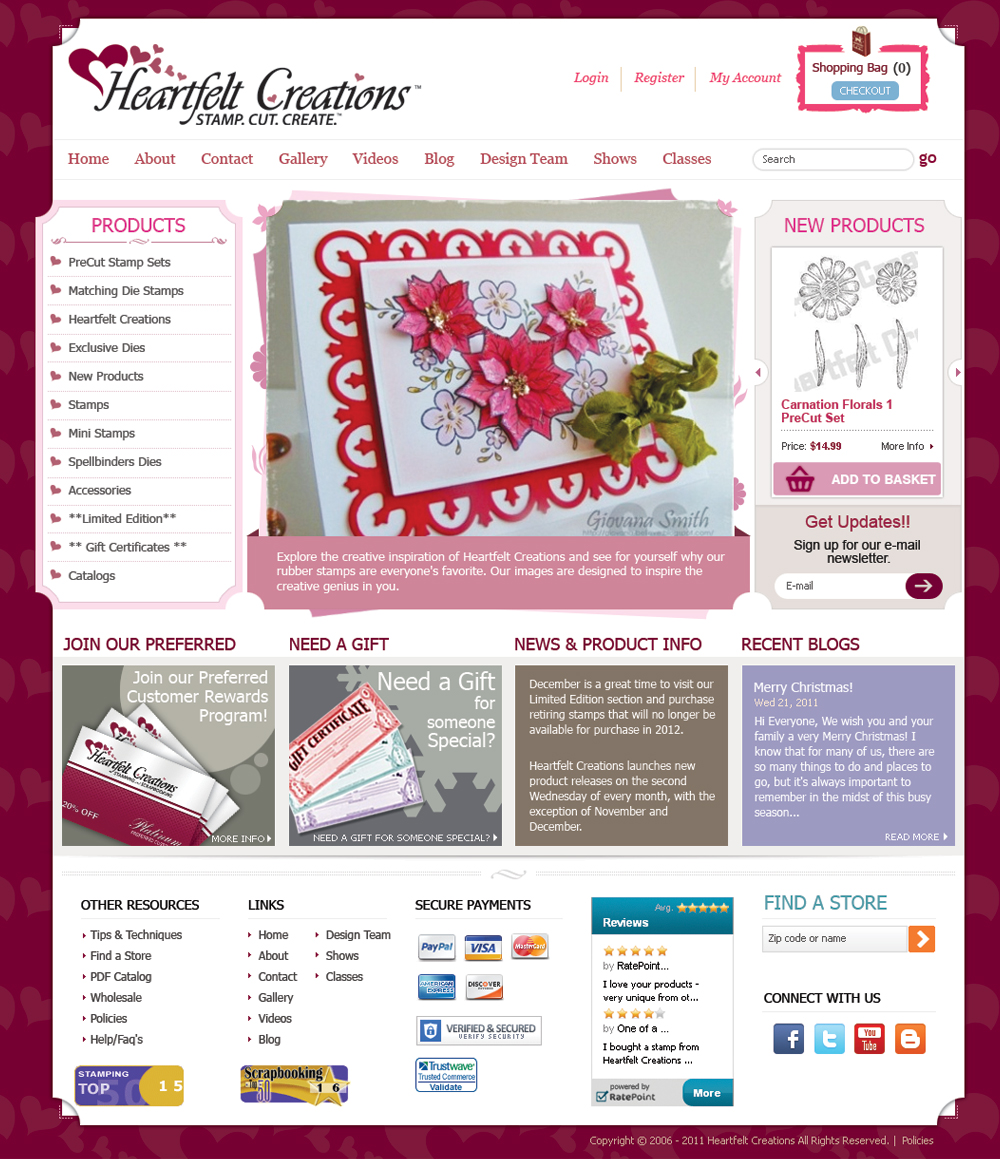 Web-Design von ShreejiAkshar für Heartfelt Creations | Design #543908