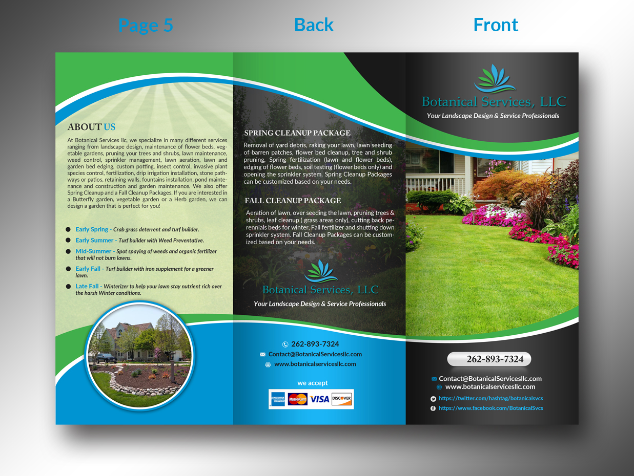 Brochure Design by innovative earth for Botanical Services, LLC | Design #13691145