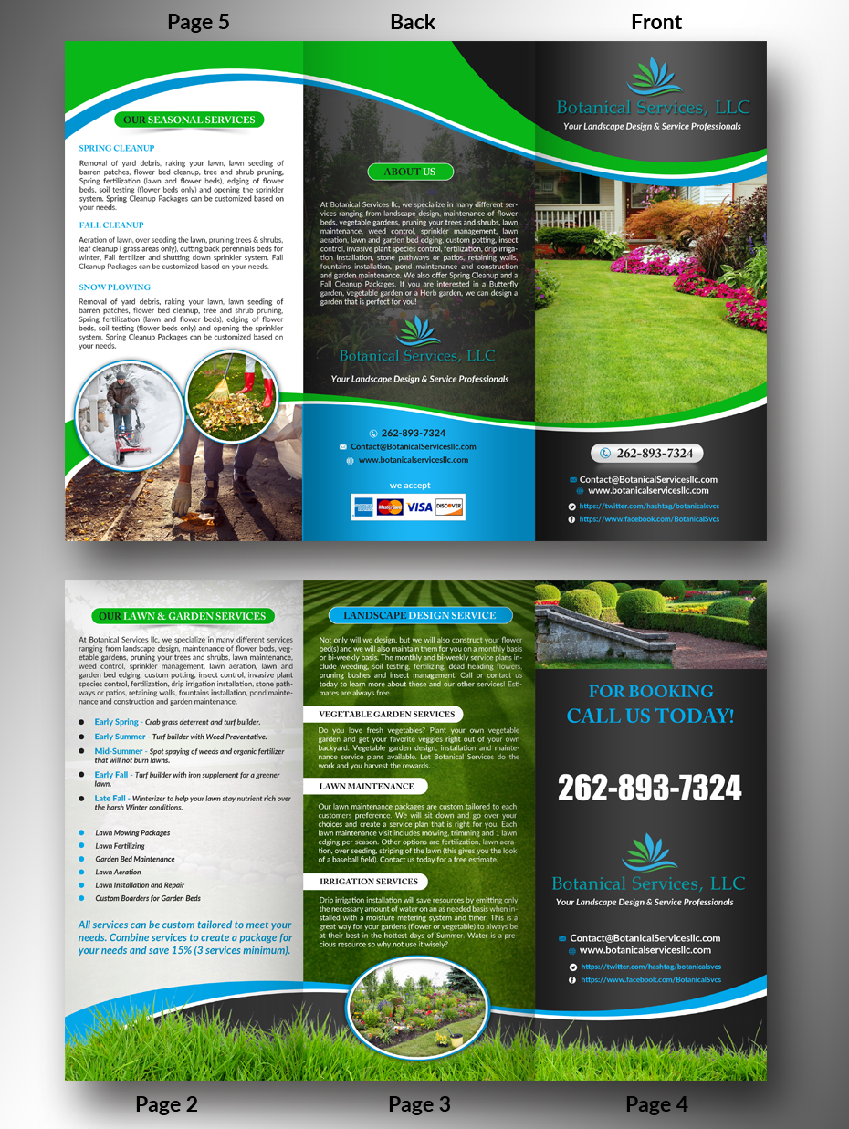 Brochure Design by innovative earth for Botanical Services, LLC | Design #13718680