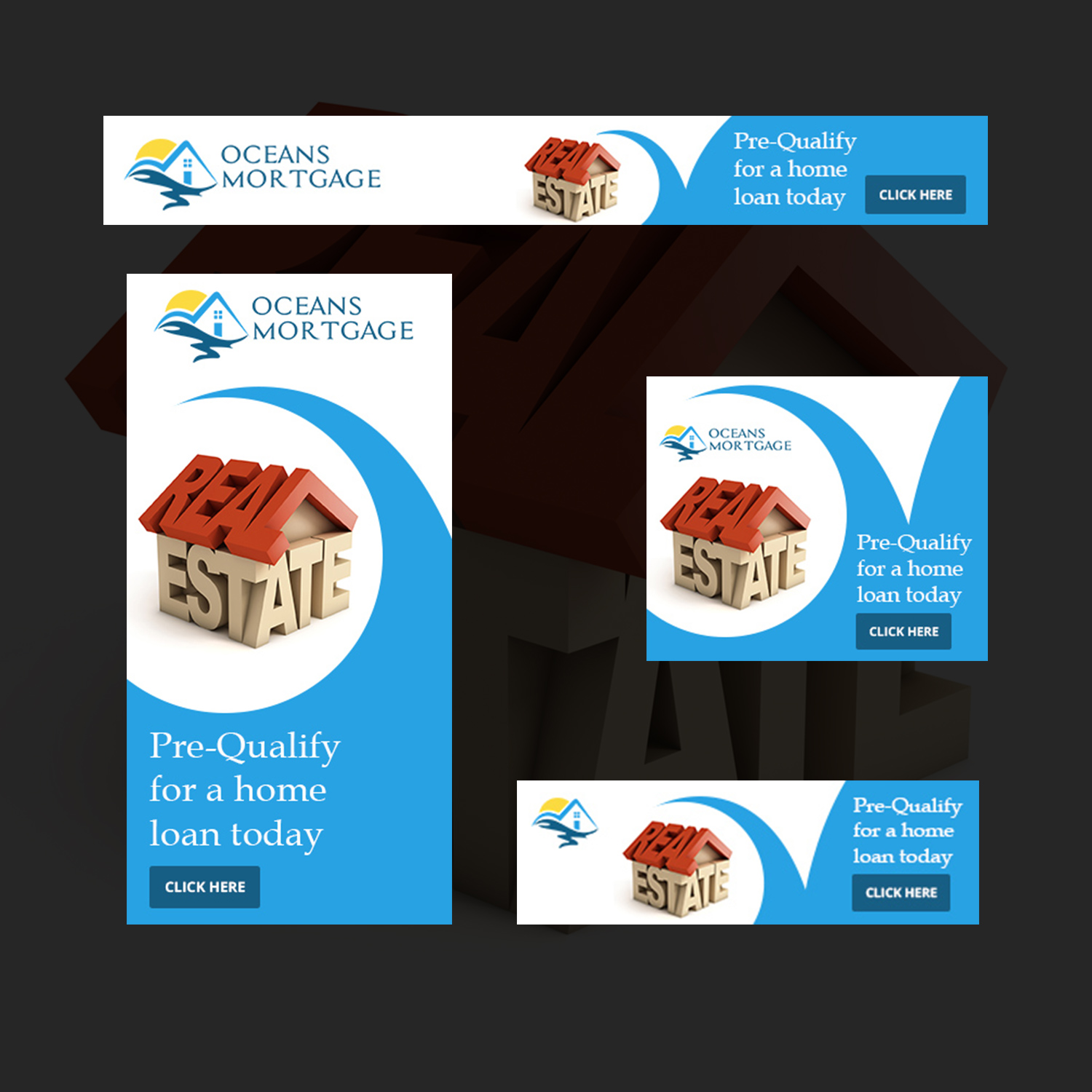 Modern, Bold, Mortgage Banner Ad Design for a Company by Designanddevelopment Design 13682043