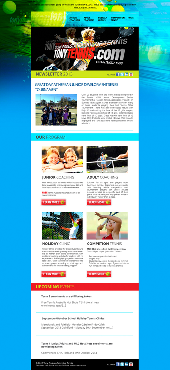 Newsletter Design by Sucre for this project | Design #2514189