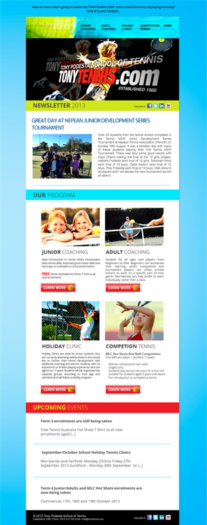 Newsletter Design by Sucre for this project | Design: #2514194