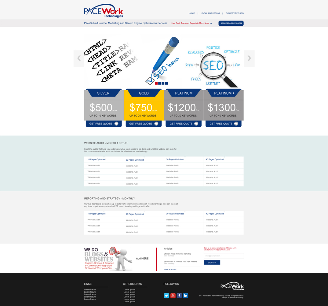 Web Design by aarsita for Pace Work Technologies Web Hosting Inc. | Design #2502458