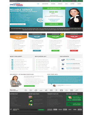 Web Design by Chaitanya S. for Pace Work Technologies Web Hosting Inc. | Design: #2493928
