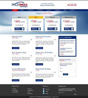 Web Design by Roy for Pace Work Technologies Web Hosting Inc. | Design #2514579